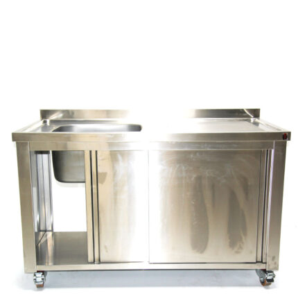 Vorlauftisch 1 Becken Abtropf Türen