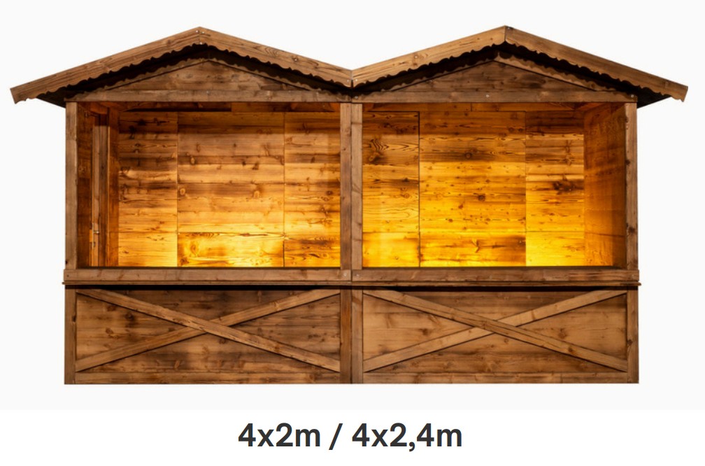 Giebeldachhütte 4 x 2m