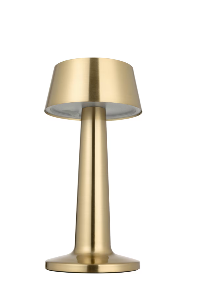 Tischleuchte AKKU mit Touchdimmer Metall goldfarben